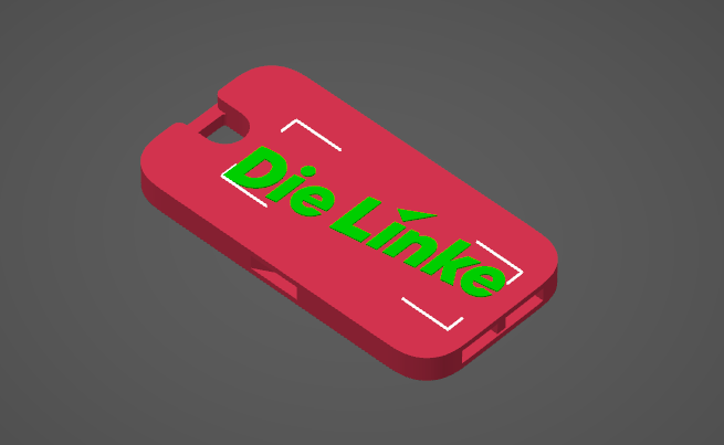 Flat Pocket Whistle - Die Linke Logo