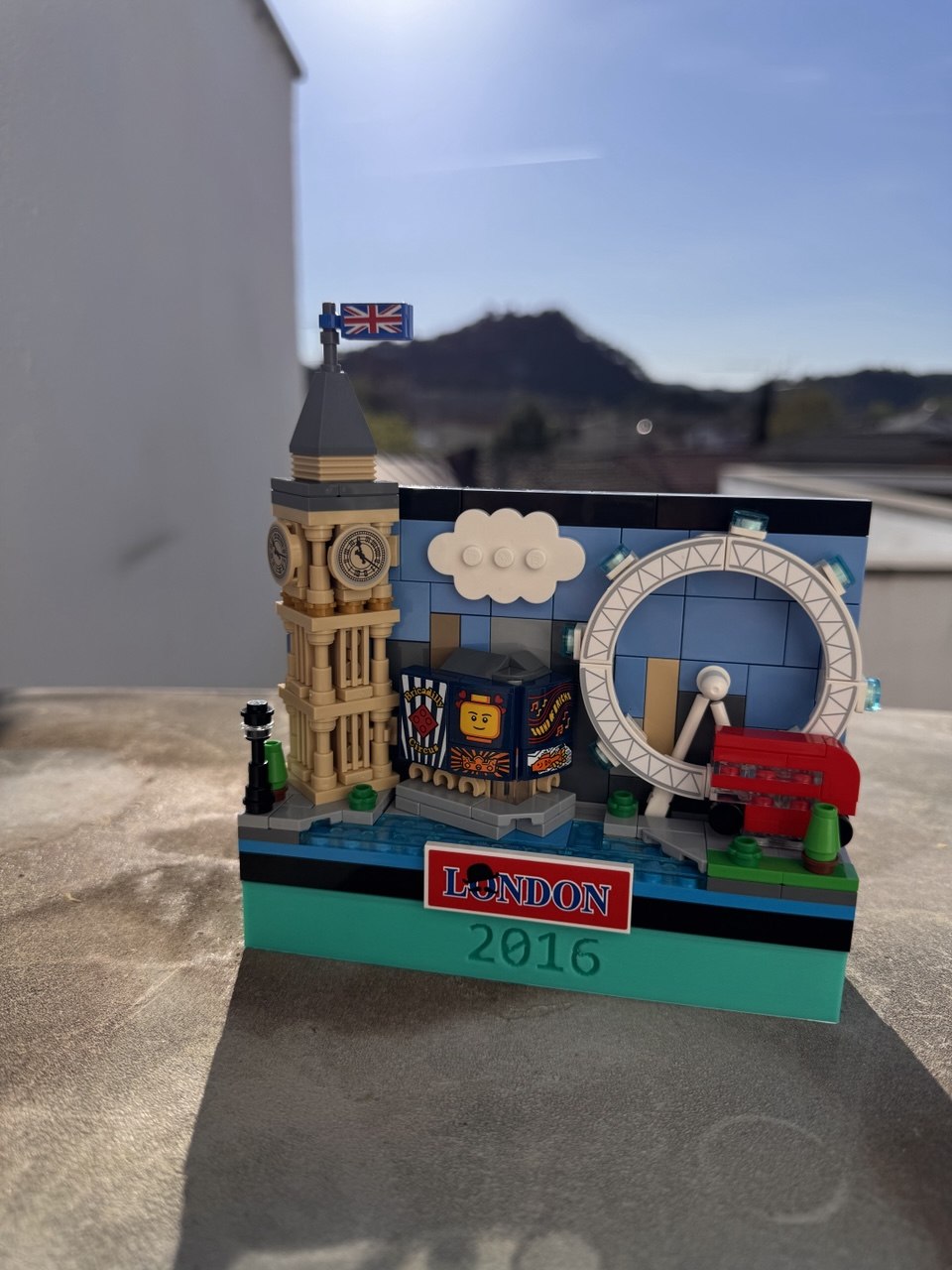 Lego Postcard con inscripcion