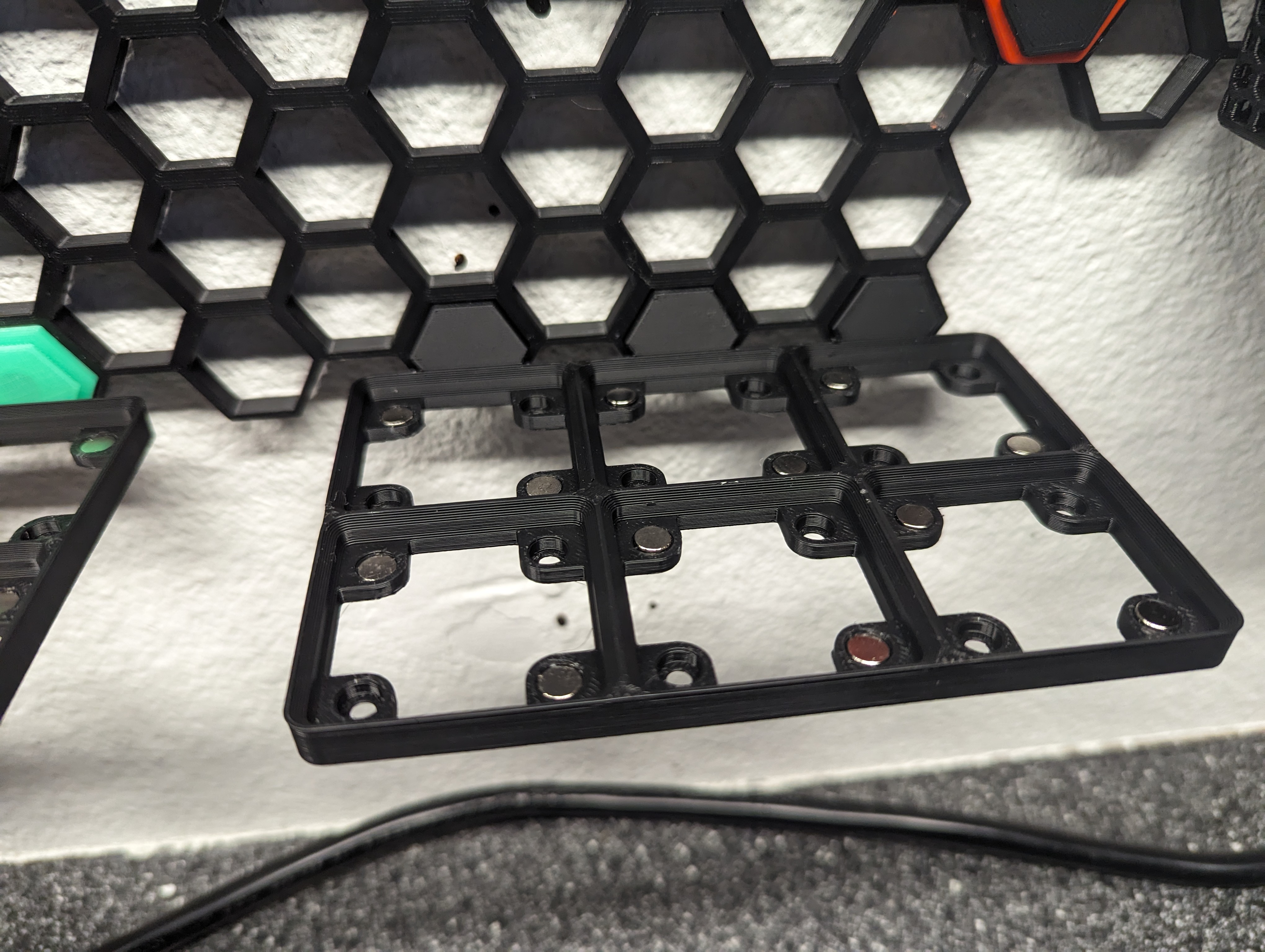 Gridfinity Base with Honeycomb Inserts 3D model thumbnail
