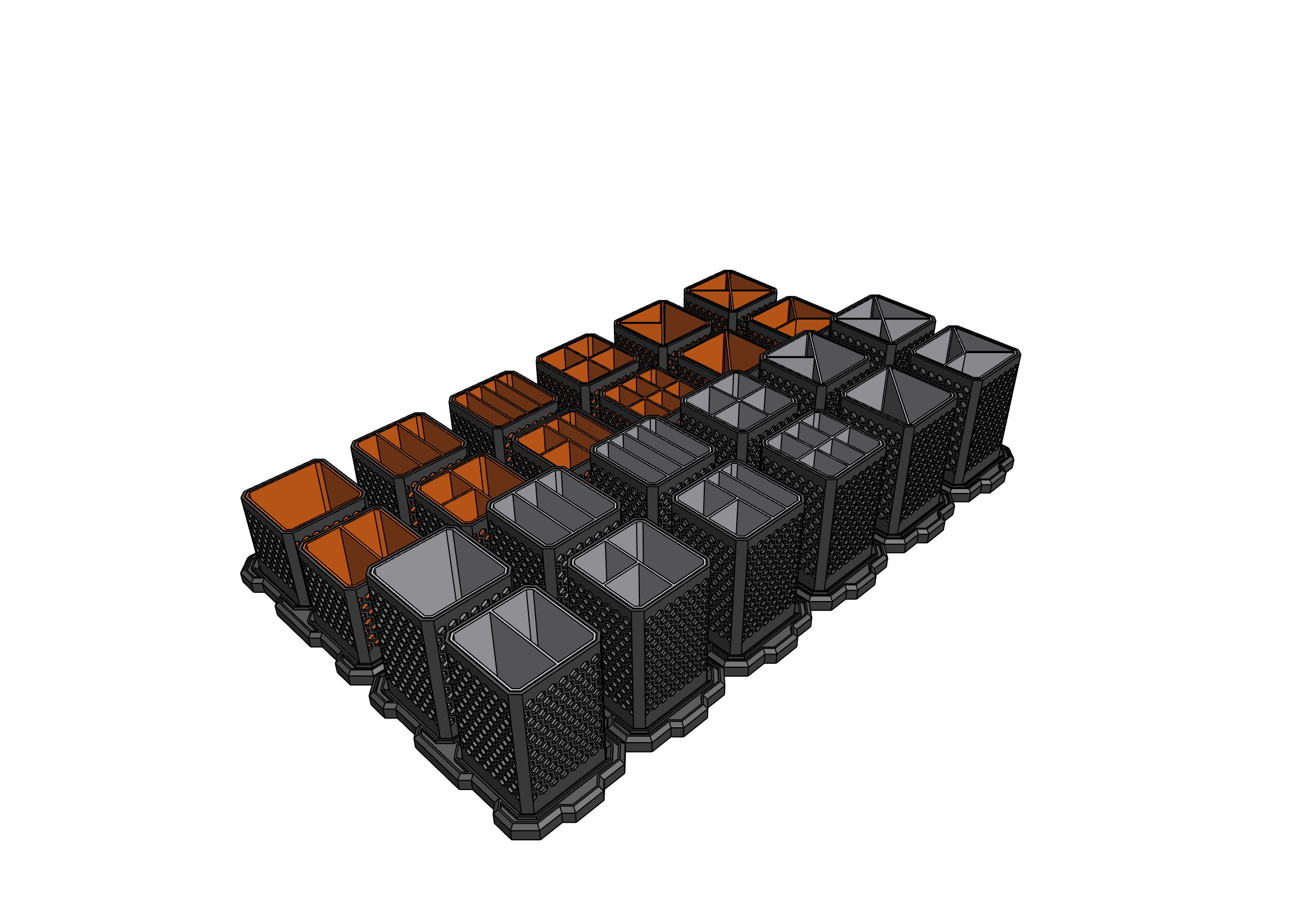 Miniatura 5 do modelo 3D Hex Modular Object Organizer