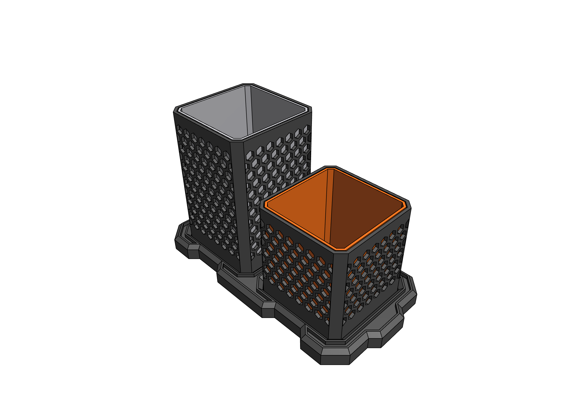 Miniatura 7 do modelo 3D Hex Modular Object Organizer
