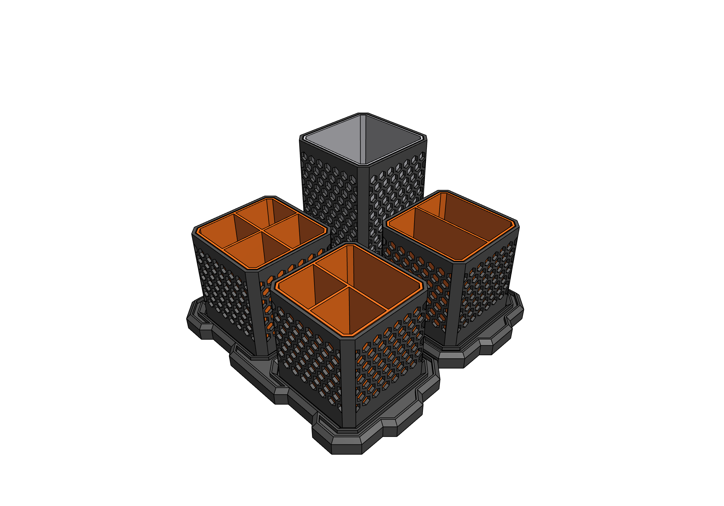 Miniatura 8 do modelo 3D Hex Modular Object Organizer