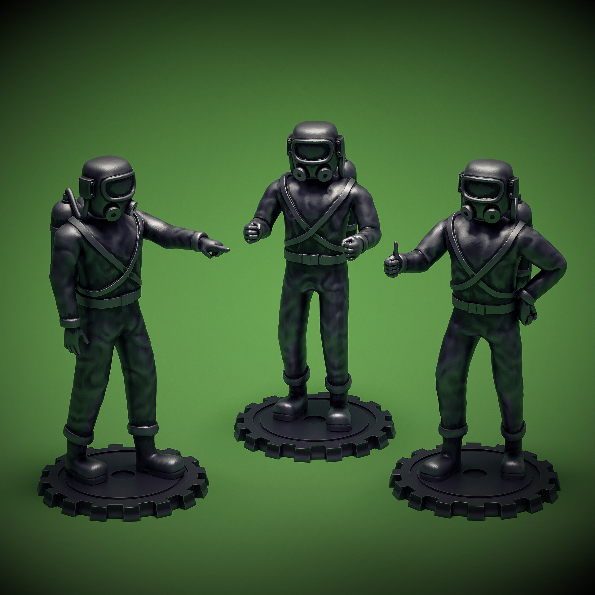 Lethal Company | Employees poses | Figures