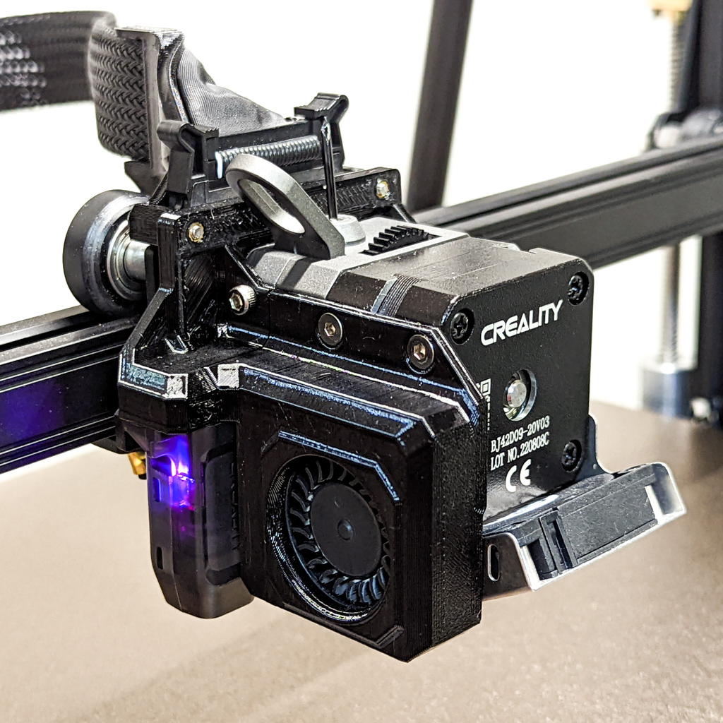 Fix ABL issues with MAXPROBE backplate - Fixes auto bed levelling issues for Sprite Extruder with CR Touch on Creality printers CR10 Smart Pro Ender 3 S1 - Zero Y 0 Y crtouch probe offset mount