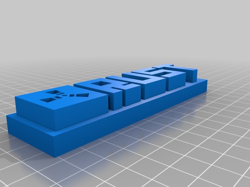 rust logo (game) by Douwe Miedema | Download free STL model ...