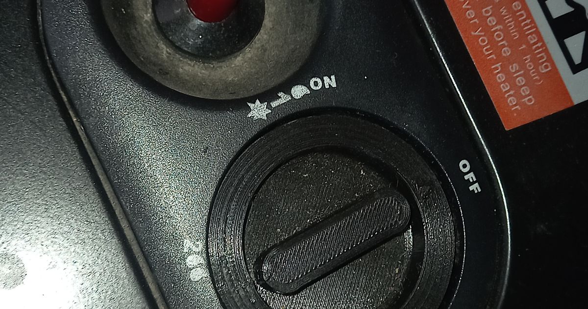 Gas heater control knob by riaanjvr3d Download free STL model