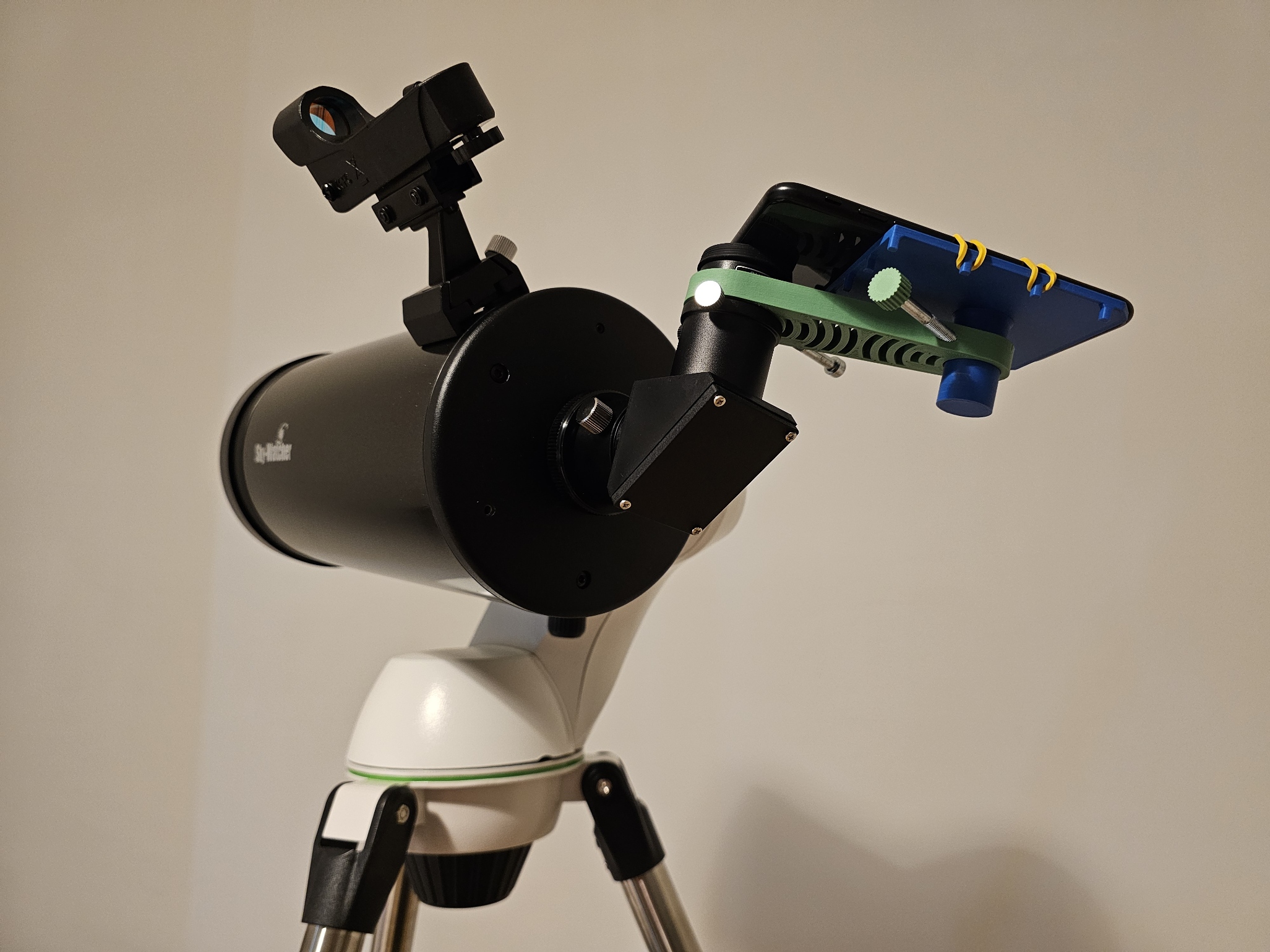 Astrophotography telescope phone stand