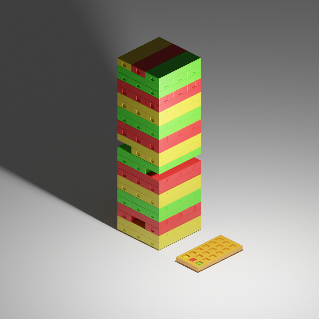 Board Game - Jenga X TicTacToe/Pattern