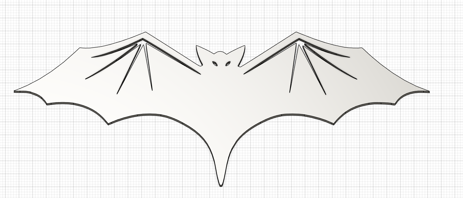Miniatura 2 do modelo 3D Hallowen wall decor Bat