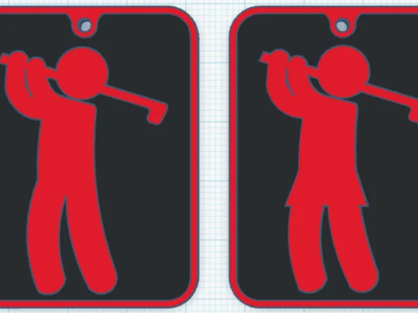 golf card keychain