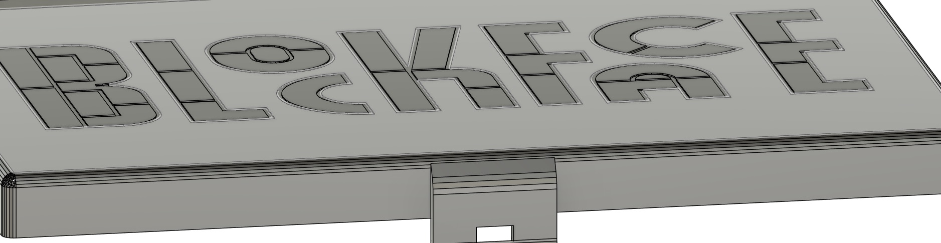 Blockface modular stamp box with INSET logo instead of extruded