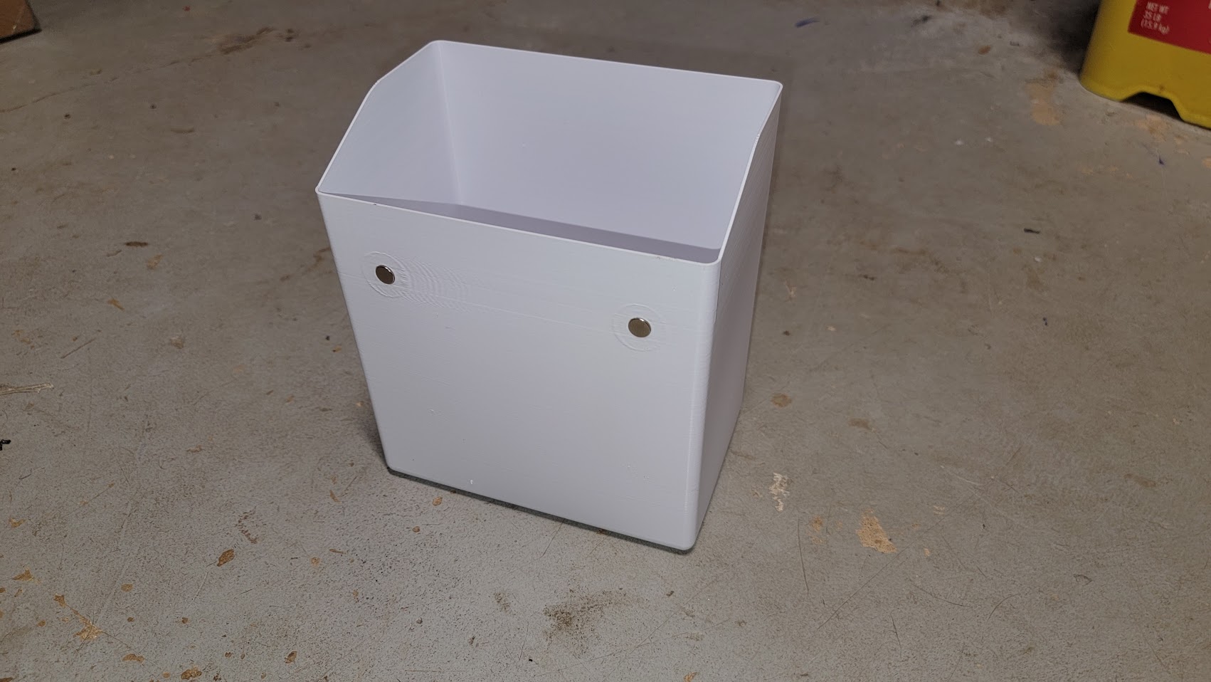 Bambu Lab X1C Poop Chute with mounts for Harbor Freight neodymium