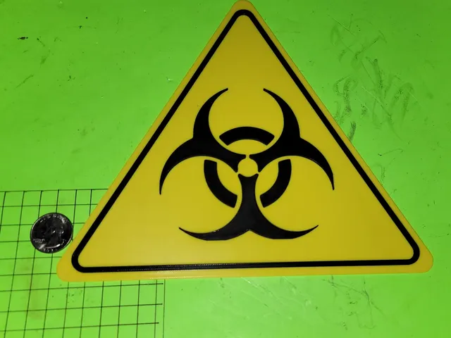 Easy multicolor print - Biohazard sign for your workshop, bathroom, bedroom, etc... door.