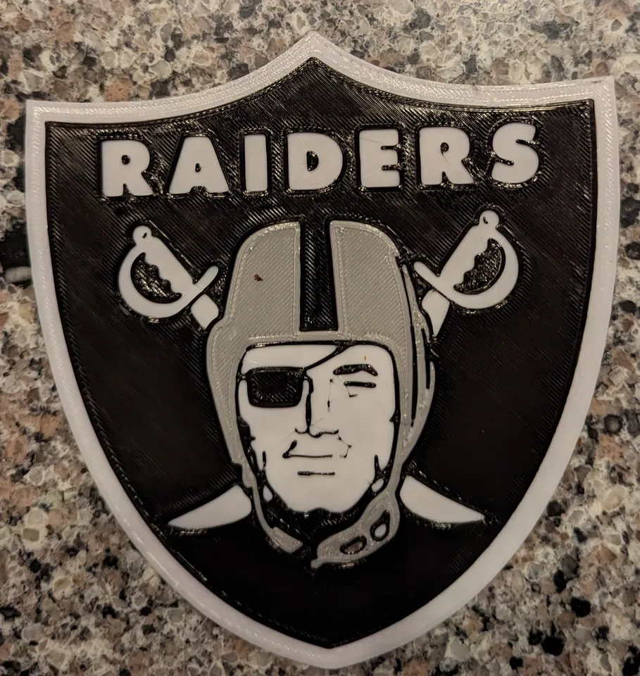 Raiders Football NFL logo sign shield placard by Nuvz