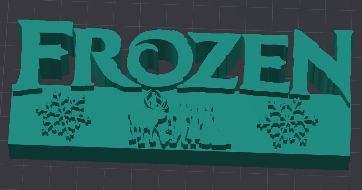 Frozen Sign by Narack | Download free STL model | Printables.com