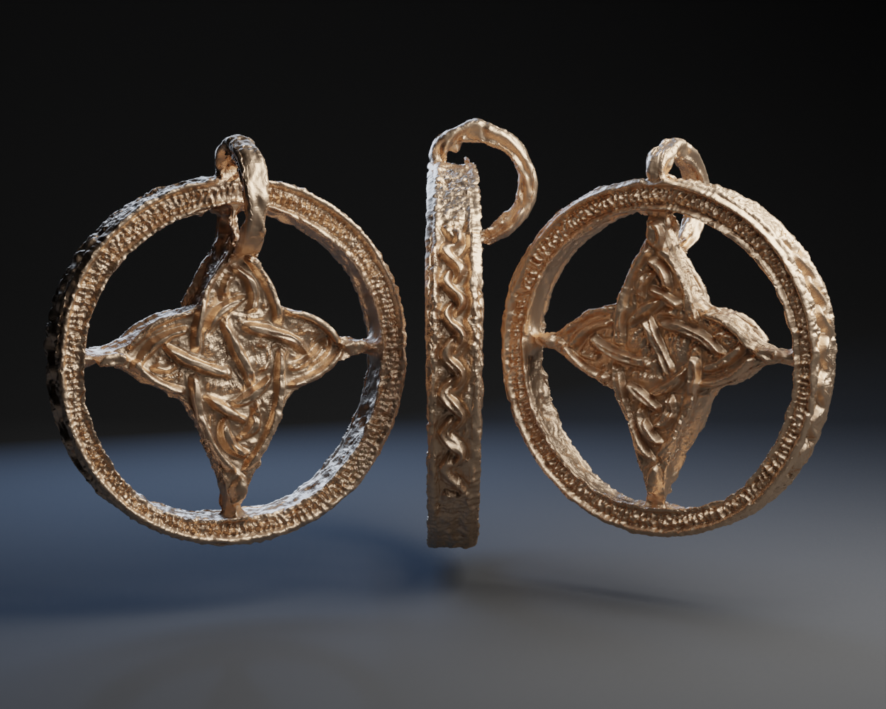 Distressed Celtic Pendant