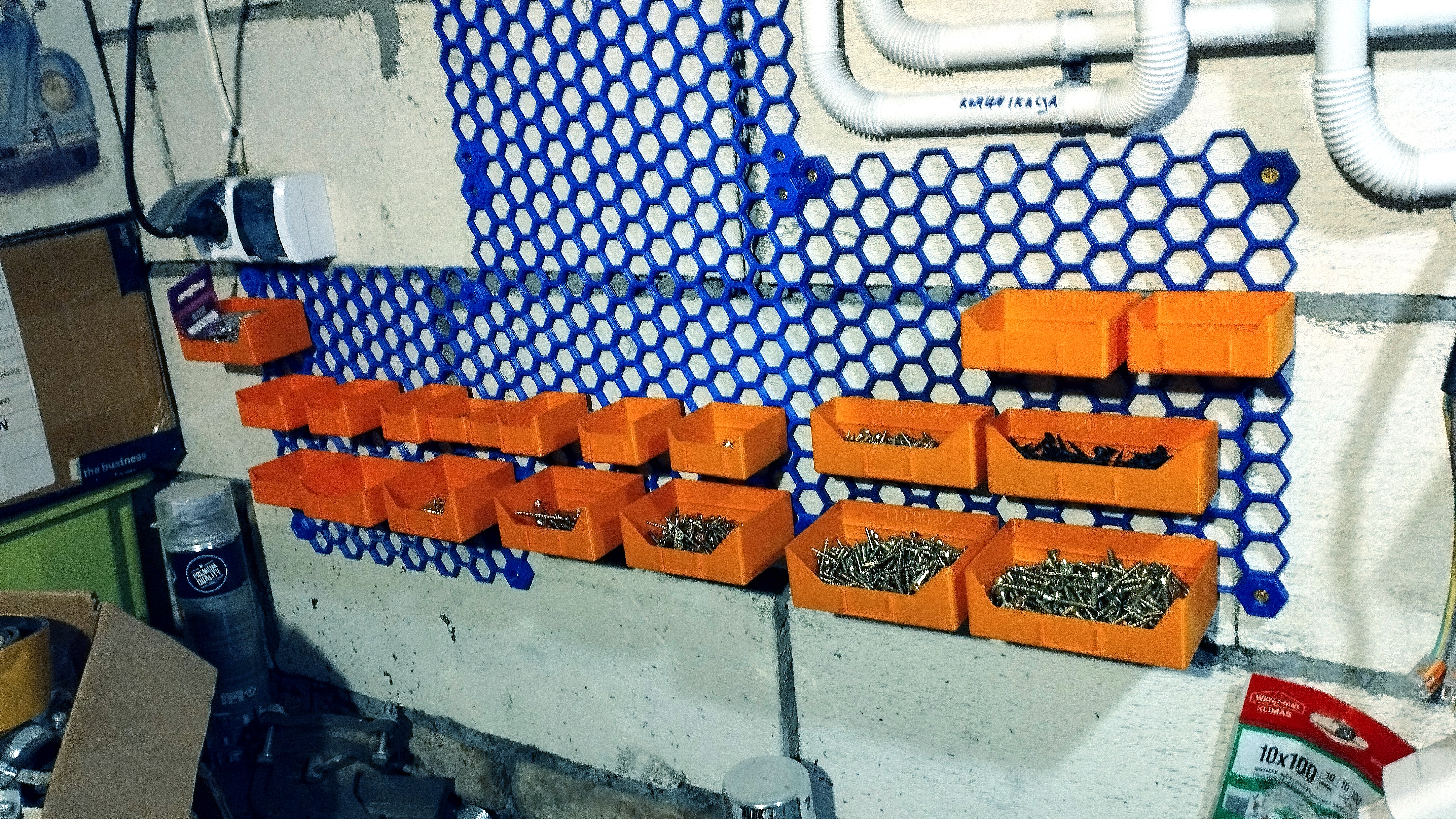 Storage box for Honeycomb storage wall - many sizes