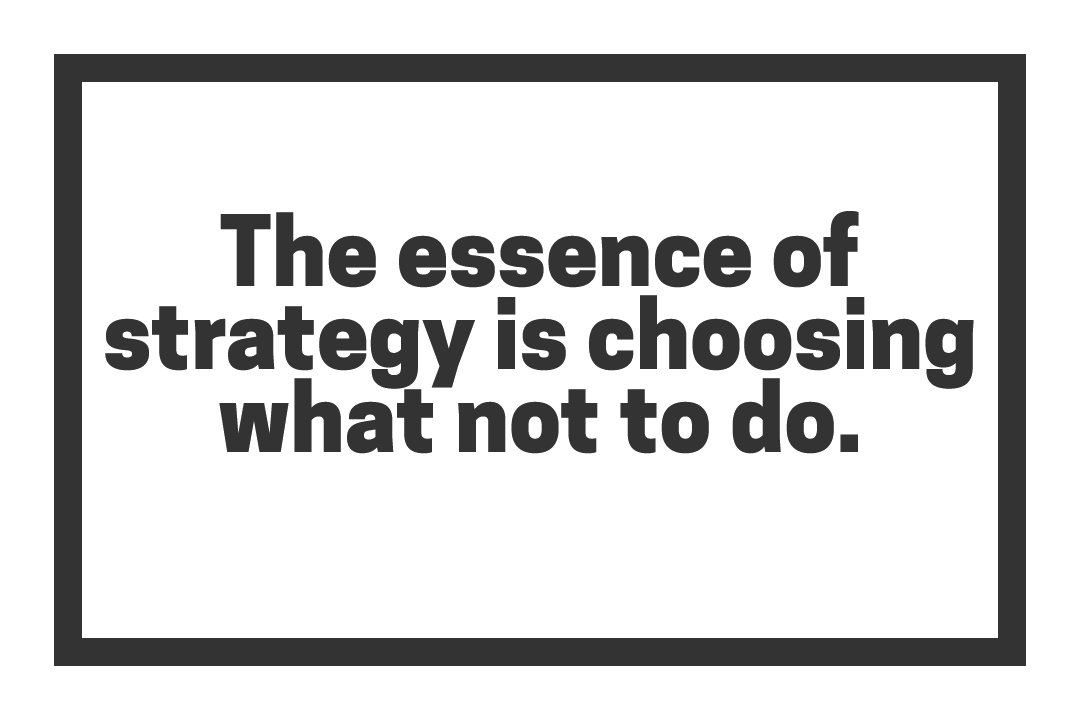 The essence of strategy, sign