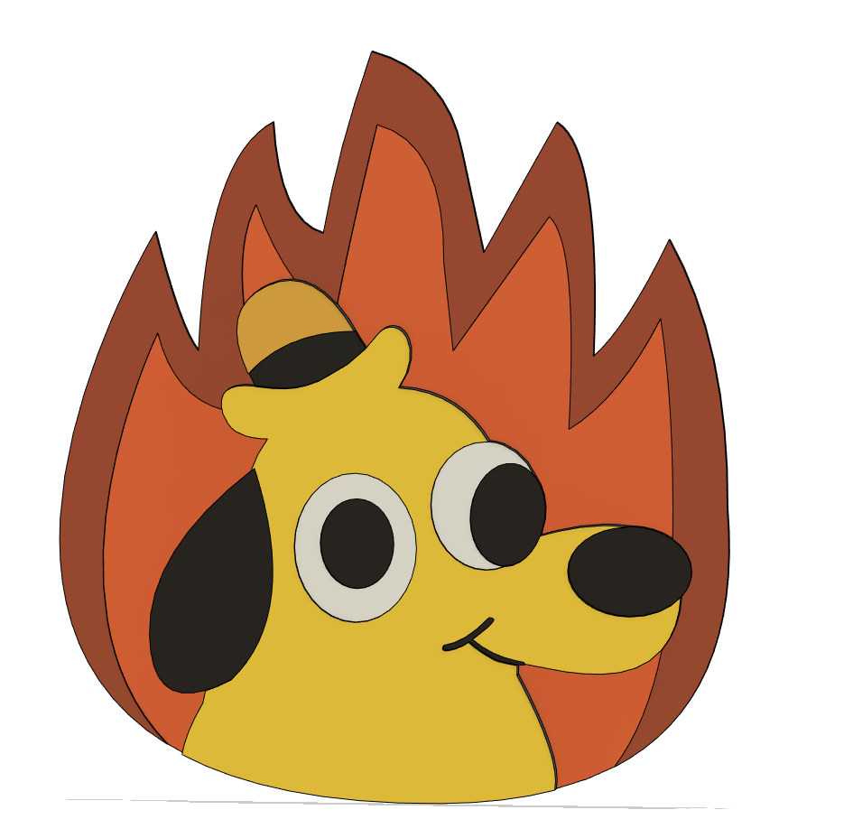 This Is Fine Meme by GreenPanda | Download free STL model | Printables.com