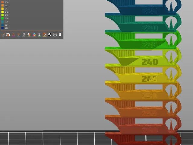 Graded Temperature tower for PLA, PLA PLUS, and PETG on the Prusa XL with input shaper