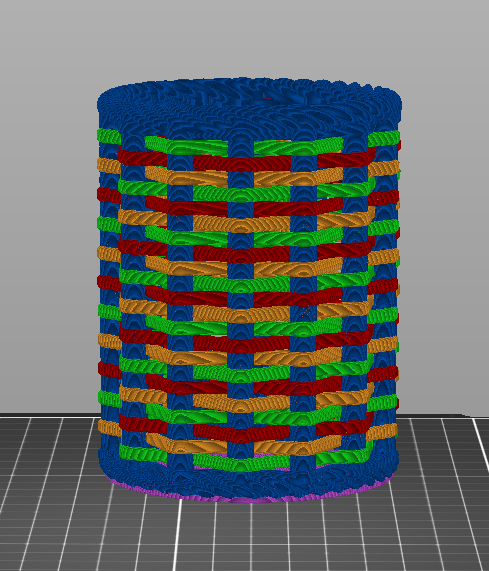 Multicolor Woven Pencil Holder - Tall