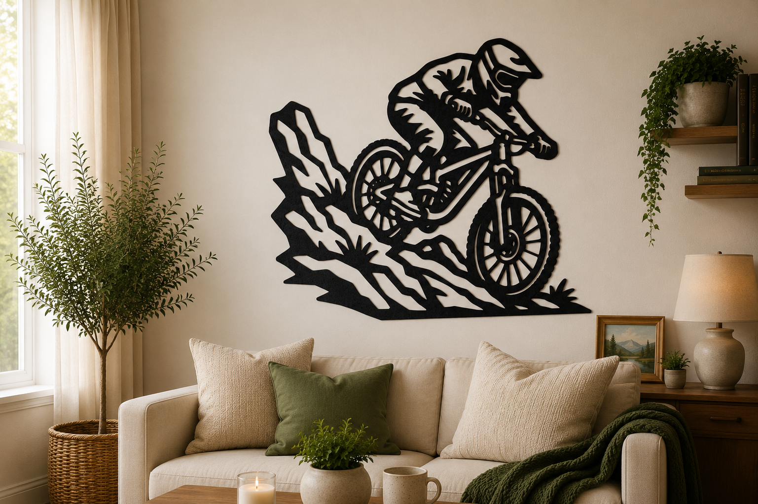 Mountain Bike Downhill 2D Wall Art