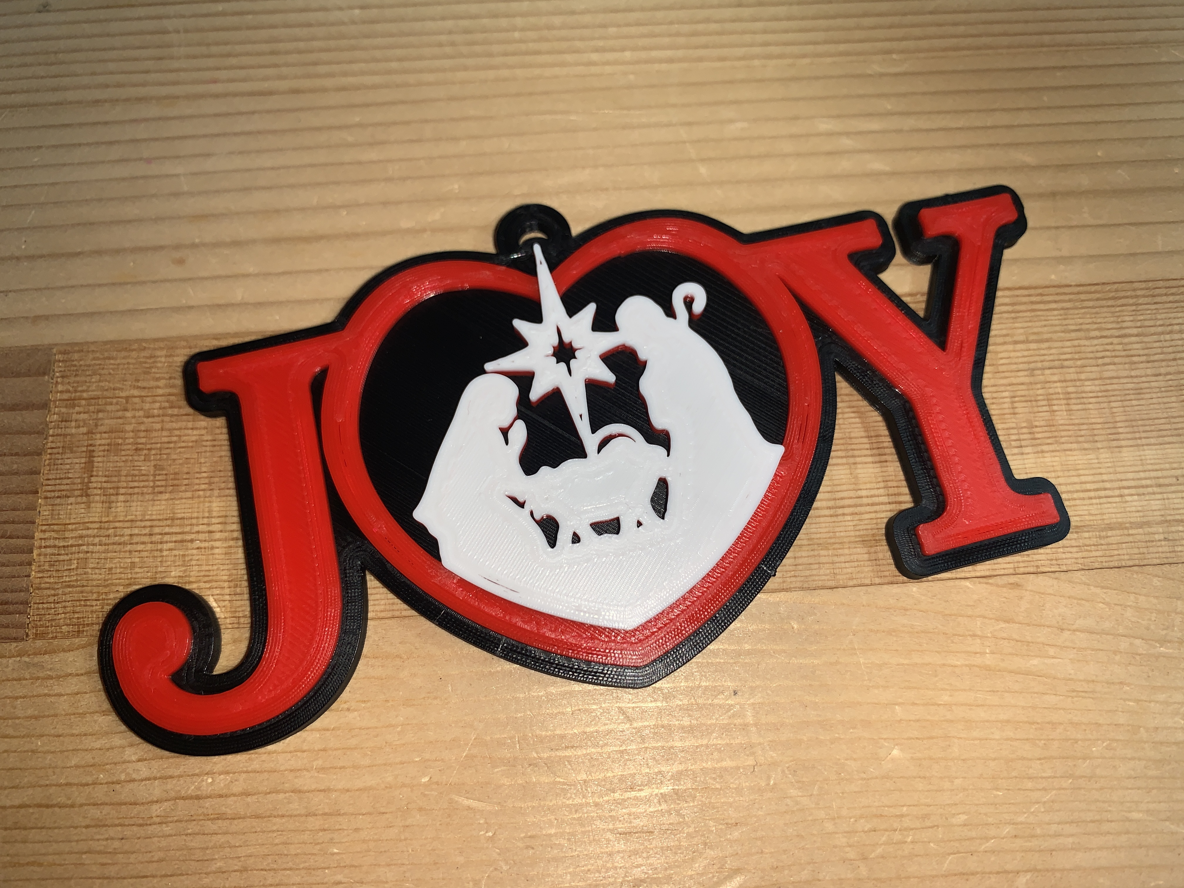 Baby Jesus/Mary/Joseph Joy Christmas Ornament