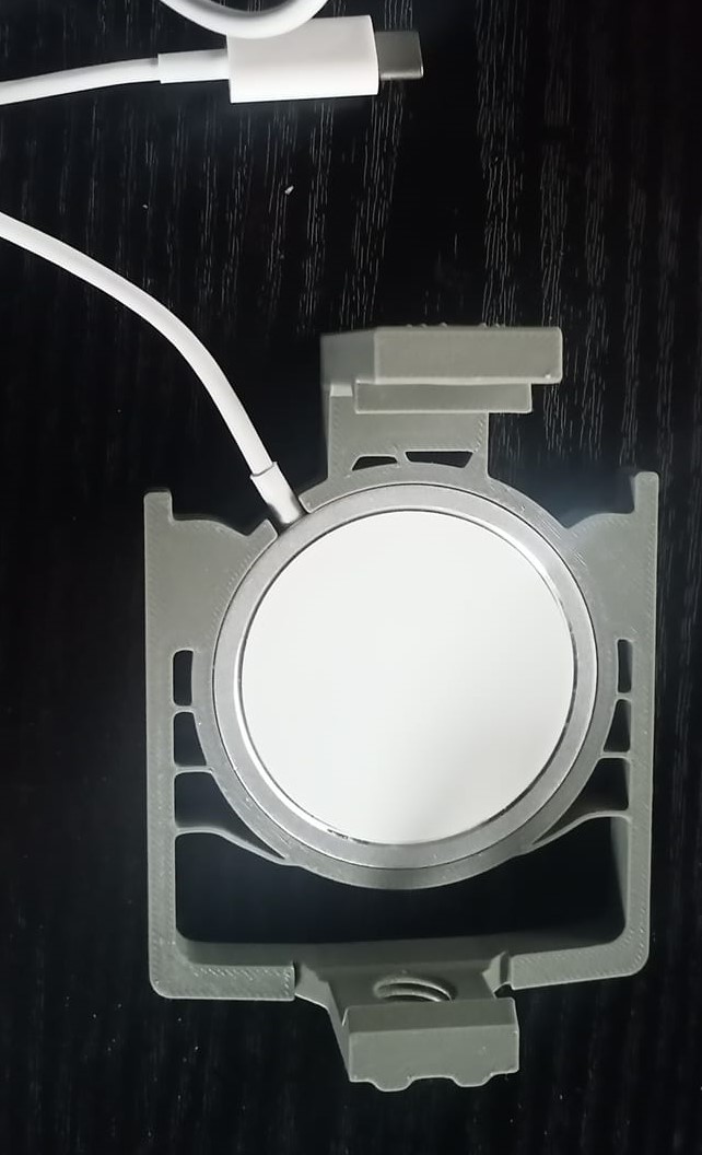 Smartphone holder with  Wireless charger 3D model thumbnail