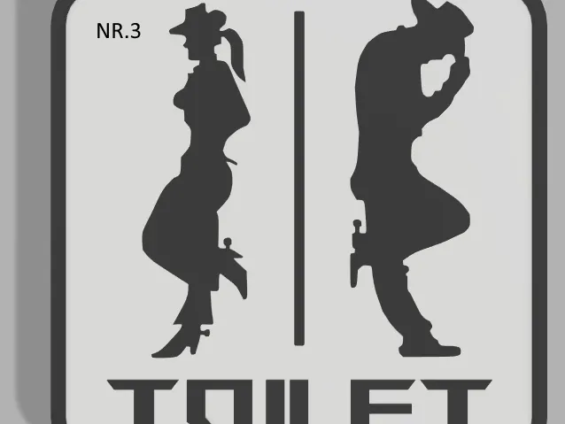 Toiletsign (cowboys)