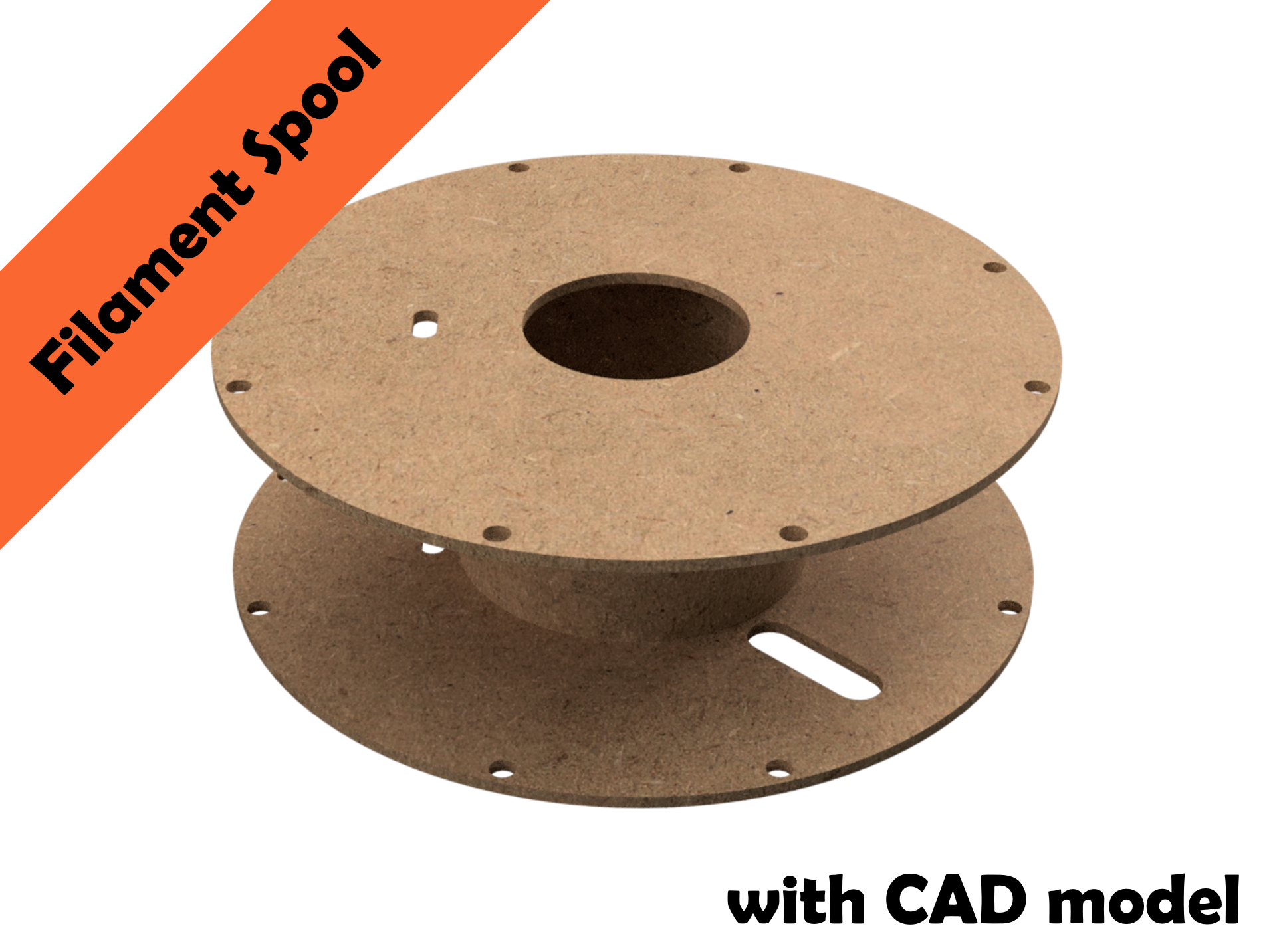 Filament Spool stl and cad model by VAROE Download free STL model