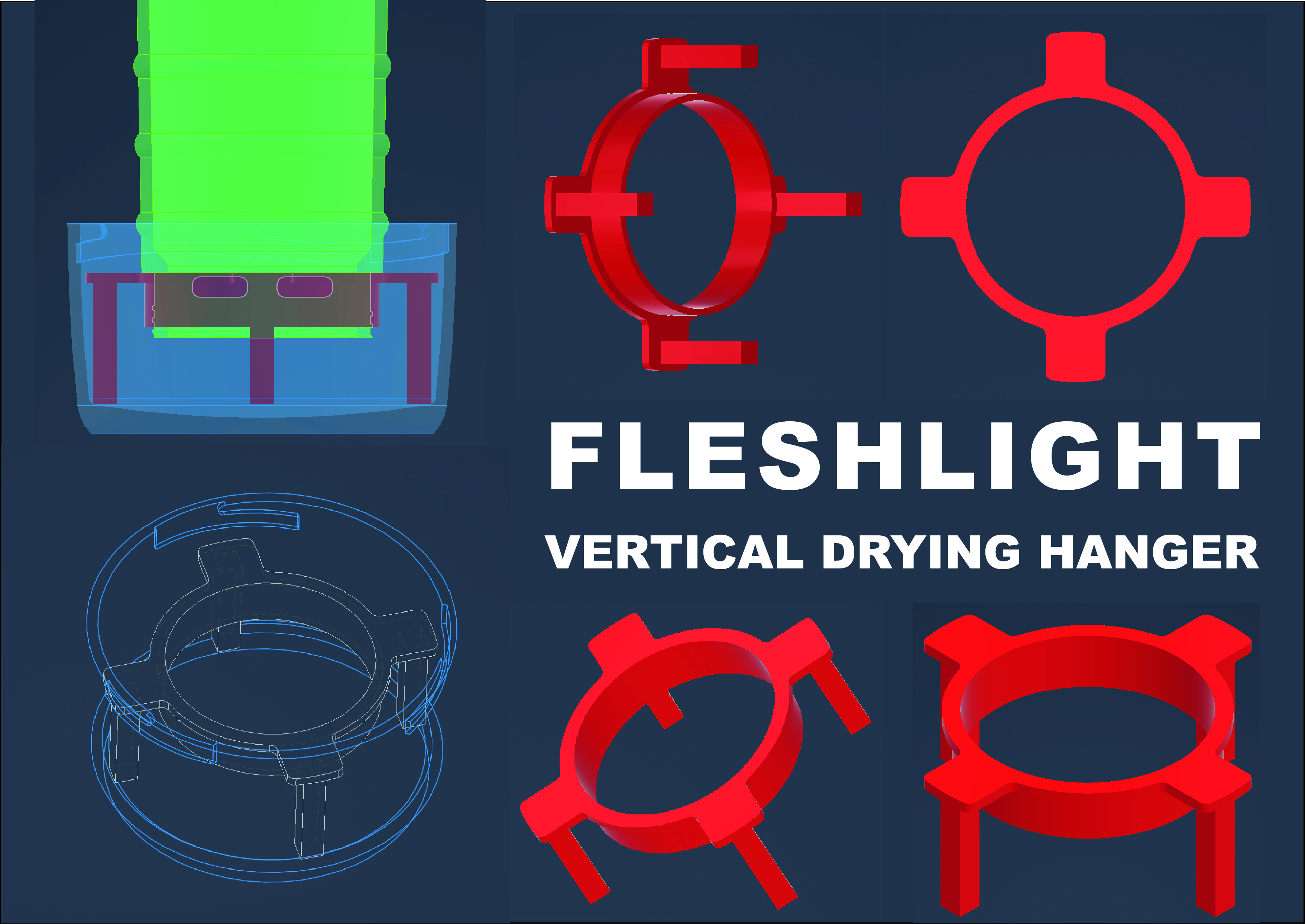 FLESHLIGHT - VERTICAL DRYING HANGER