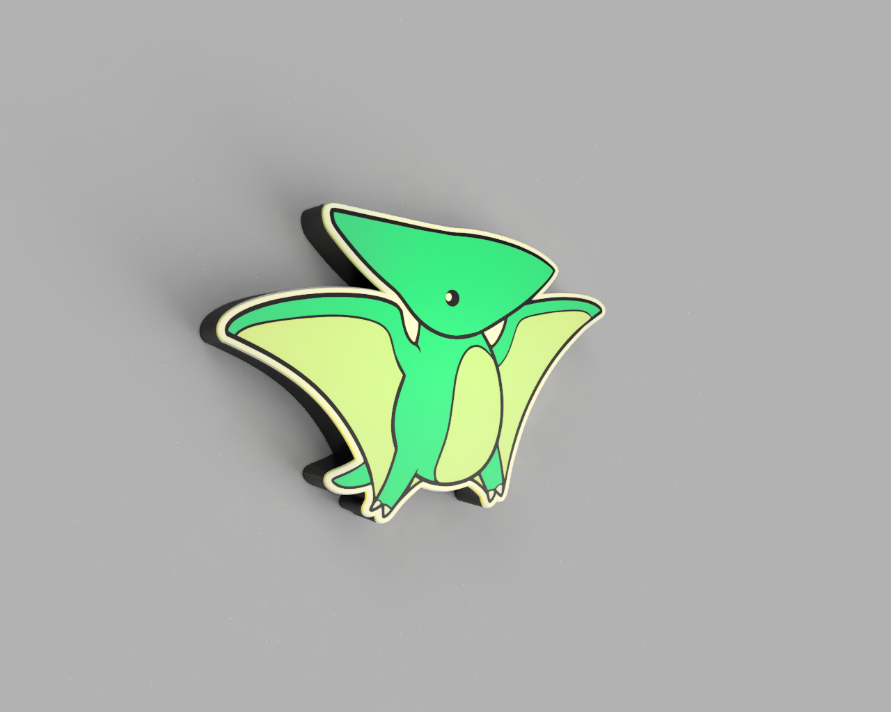 Miniatura 2 do modelo 3D Pterodactyl Lightbox  - Led Lamp