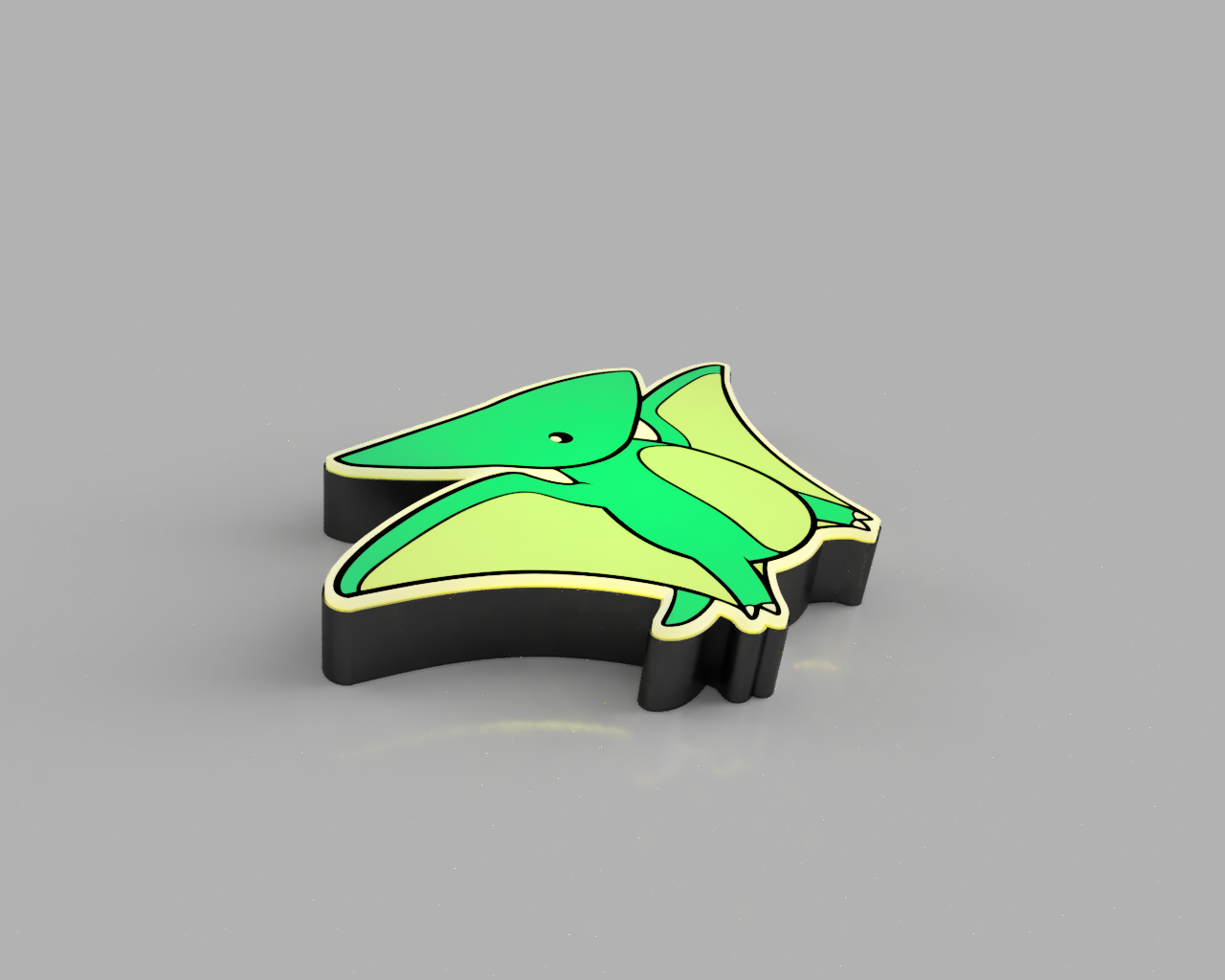 Miniatura 4 do modelo 3D Pterodactyl Lightbox  - Led Lamp