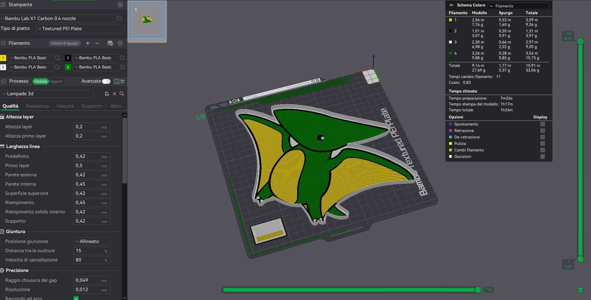 Miniatura 7 do modelo 3D Pterodactyl Lightbox  - Led Lamp