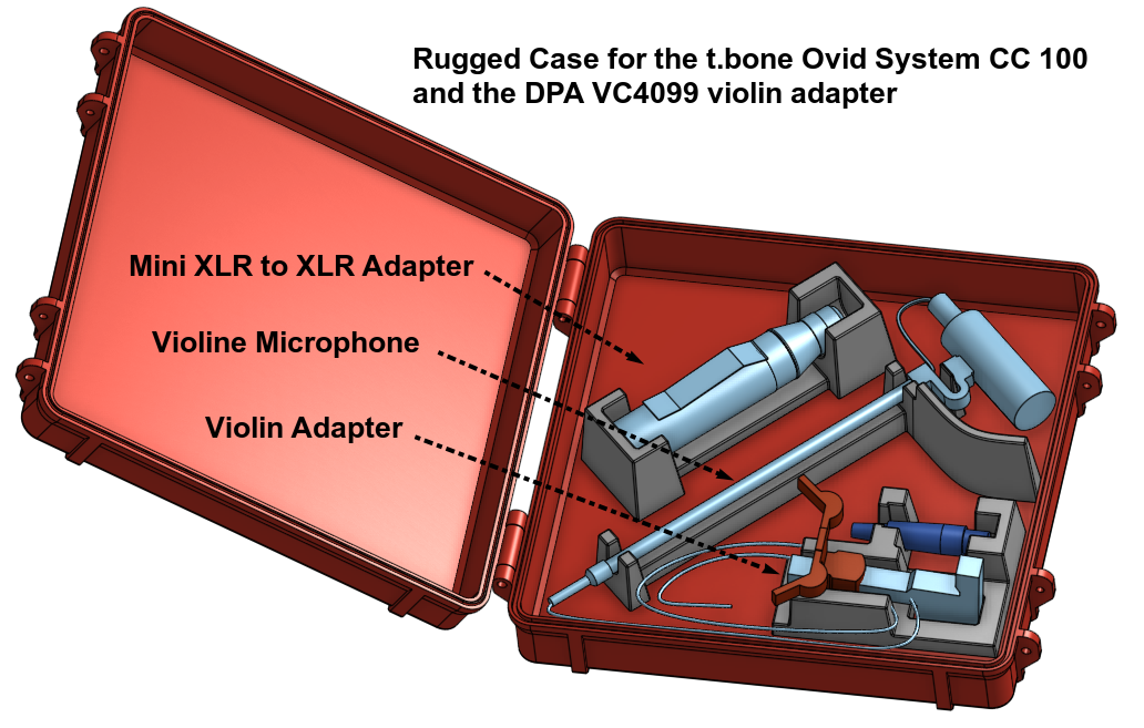 Rugged Microphone Case for t.bone Ovid System 3D model thumbnail
