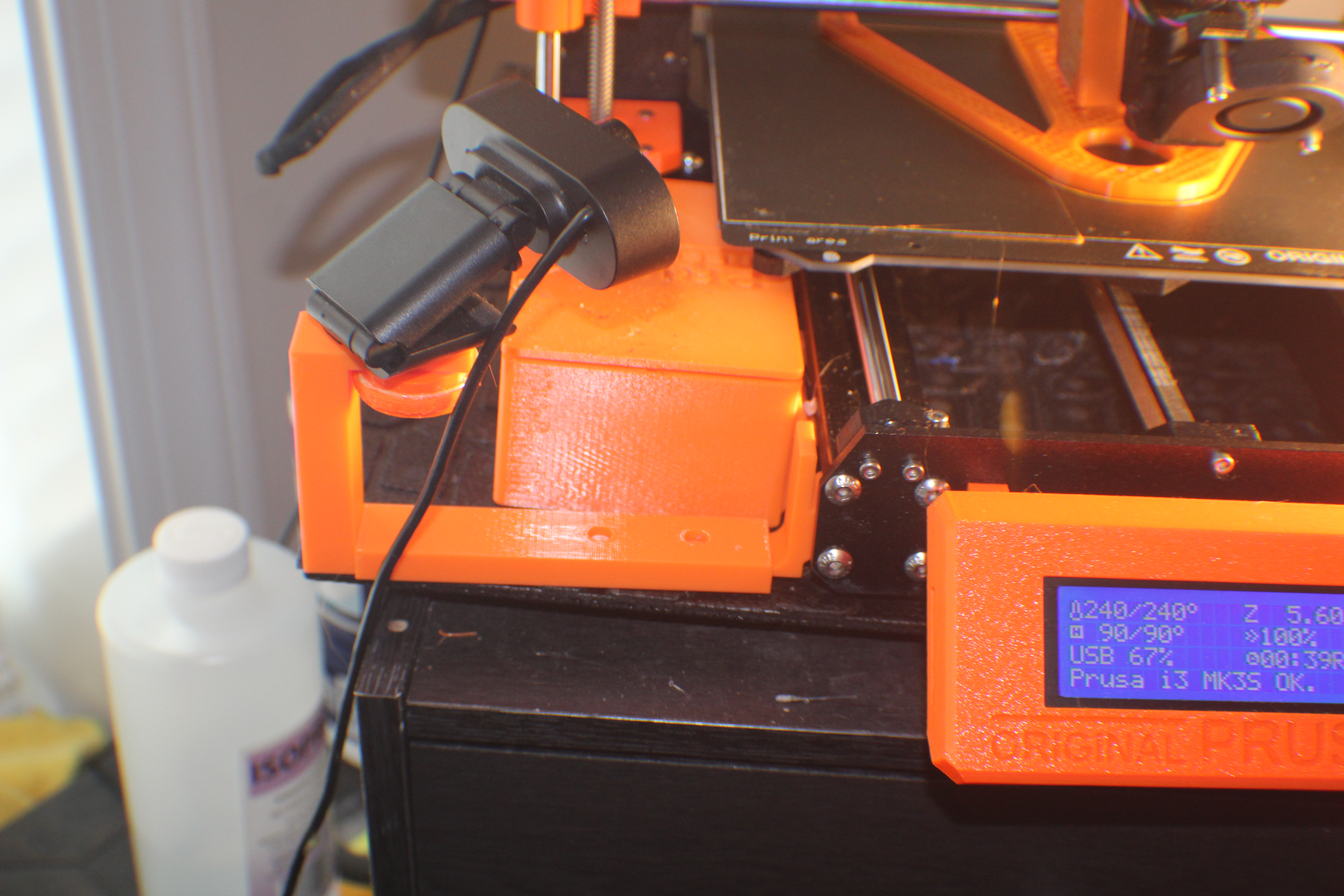 Adjustable Webcam mount for MK3/S