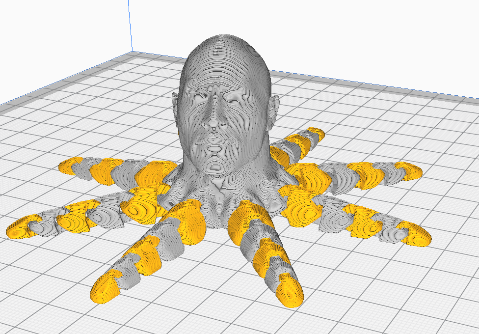 Multicolor/dual extrusion/two color Rocktopus (REMIX)