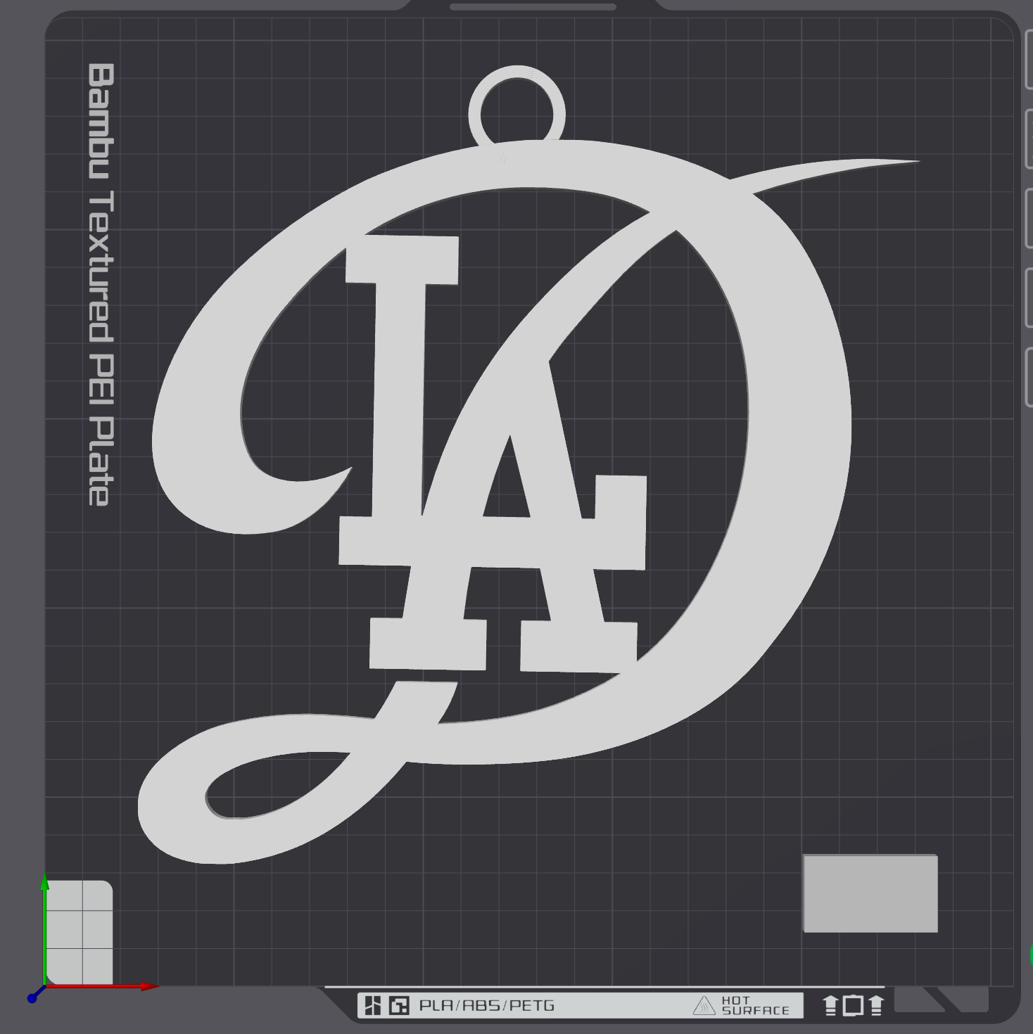 Los Angeles Dodgers Alternate Oversized Necklace Logo