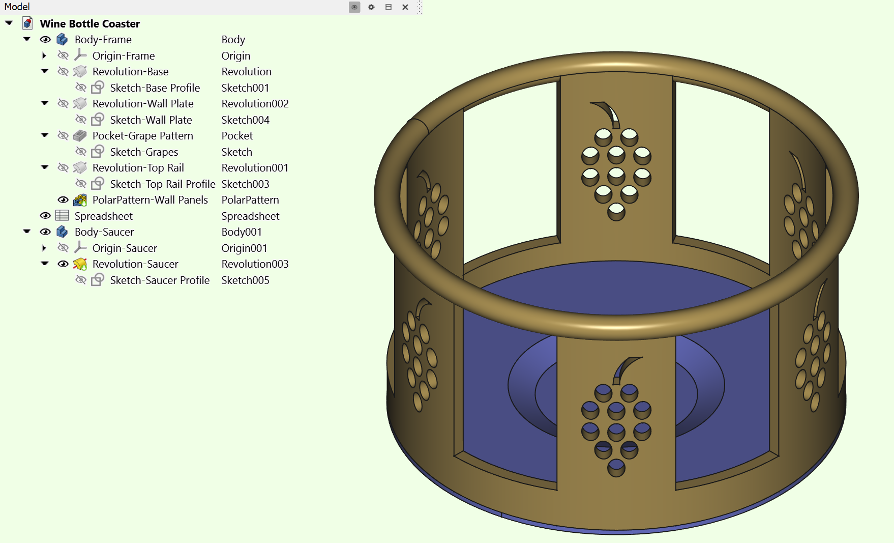 Miniatura 5 do modelo 3D Wine Bottle Coaster