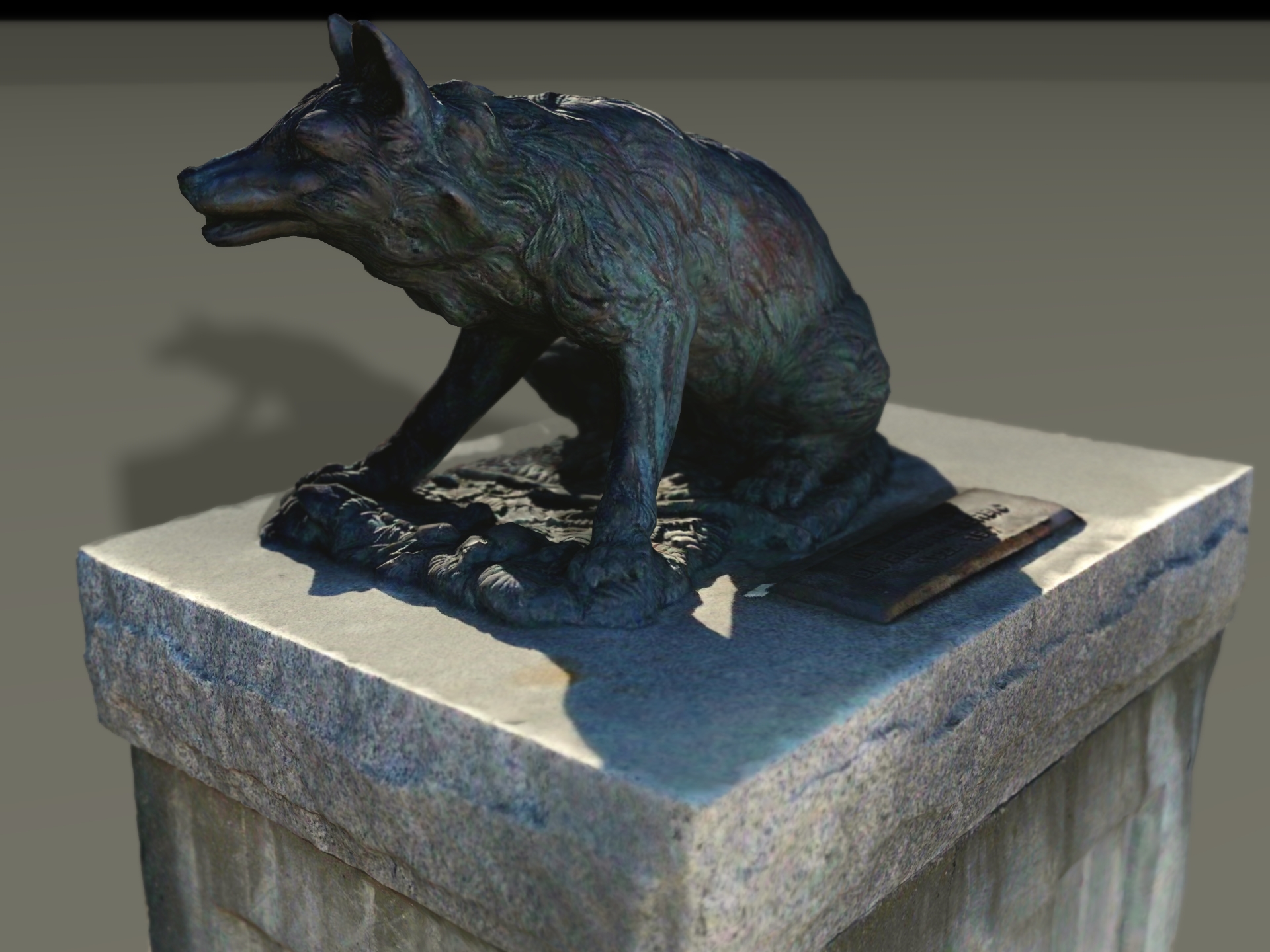 Realistic Fox / Wolf on stone