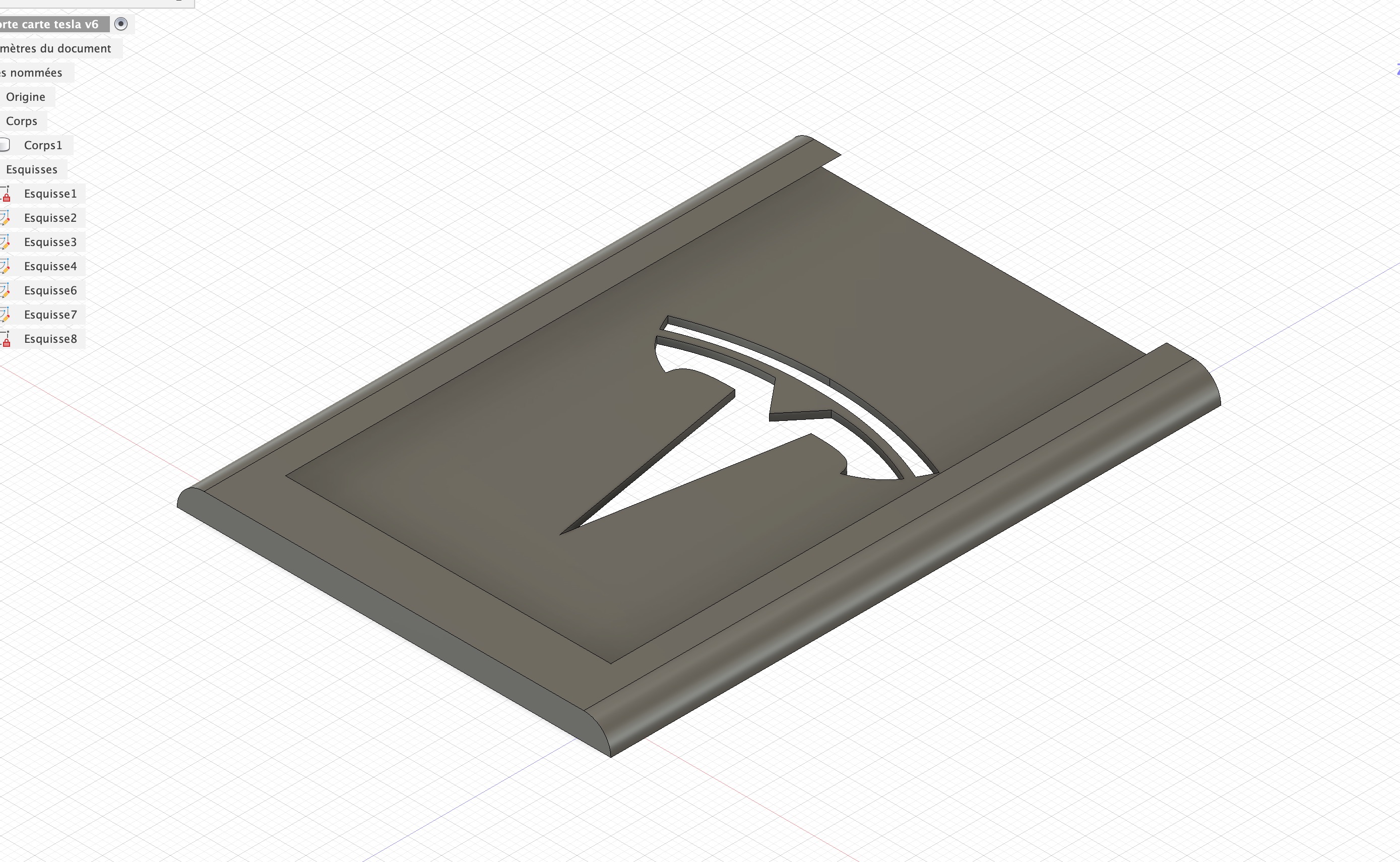 Tesla Wall Key card holder / Support Mural pour carte clef Tesla