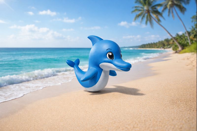 Blue Dolphin Decorative Figurine