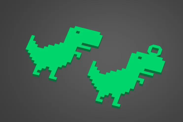 Chrome Dino from thingaverse, 3D models download