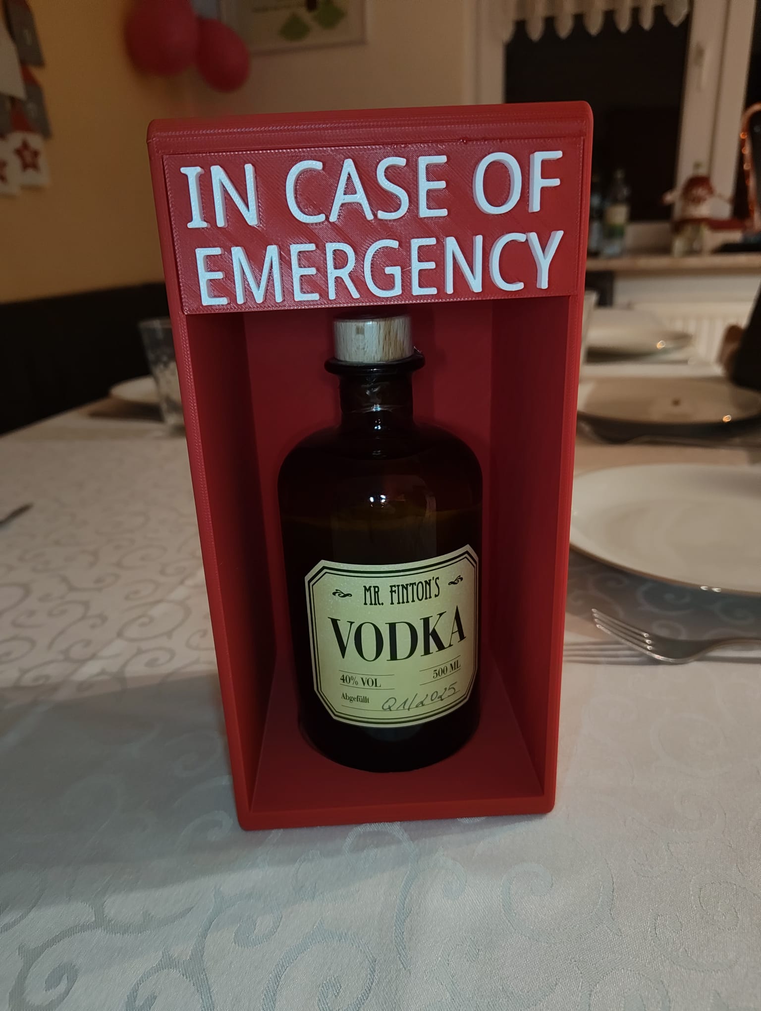 In case of emergency Vodka holder