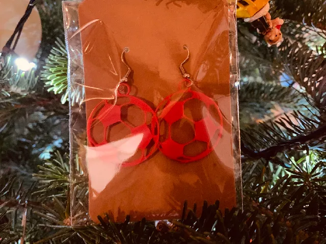 soccer ball earrings