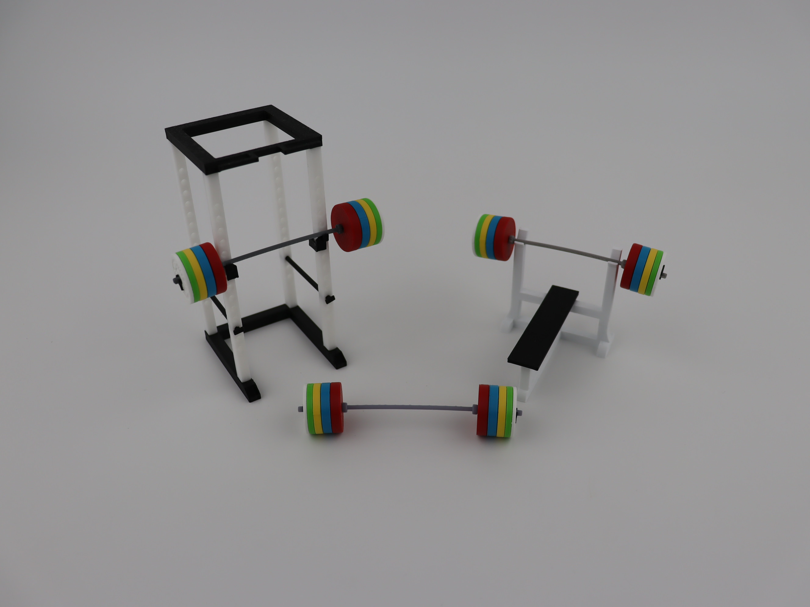 BENCH PRESS, SQUAT RACK AND OLYMPIC WEIGHT SET by Jackmass | Download ...