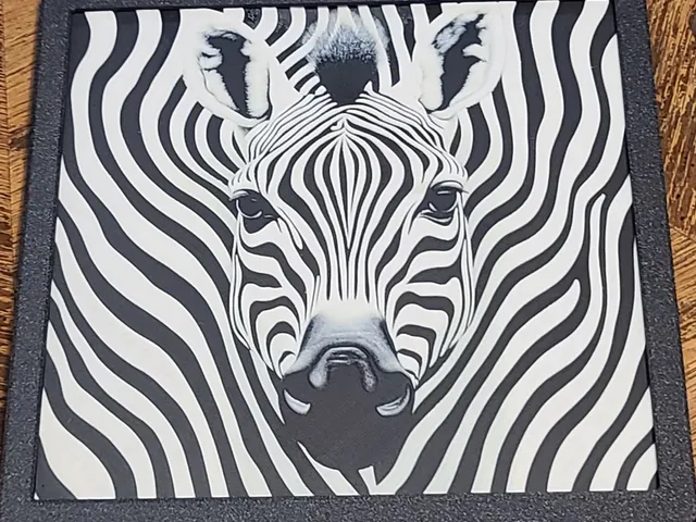 Zebra hueforge 200x200 frame