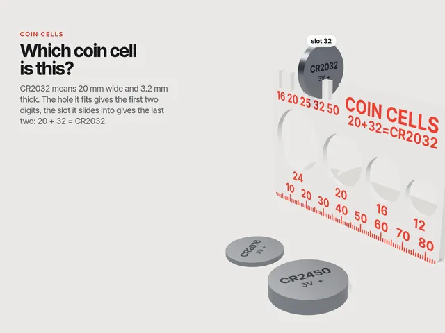 Coin Cell Gauge Card – Which CR battery is it?