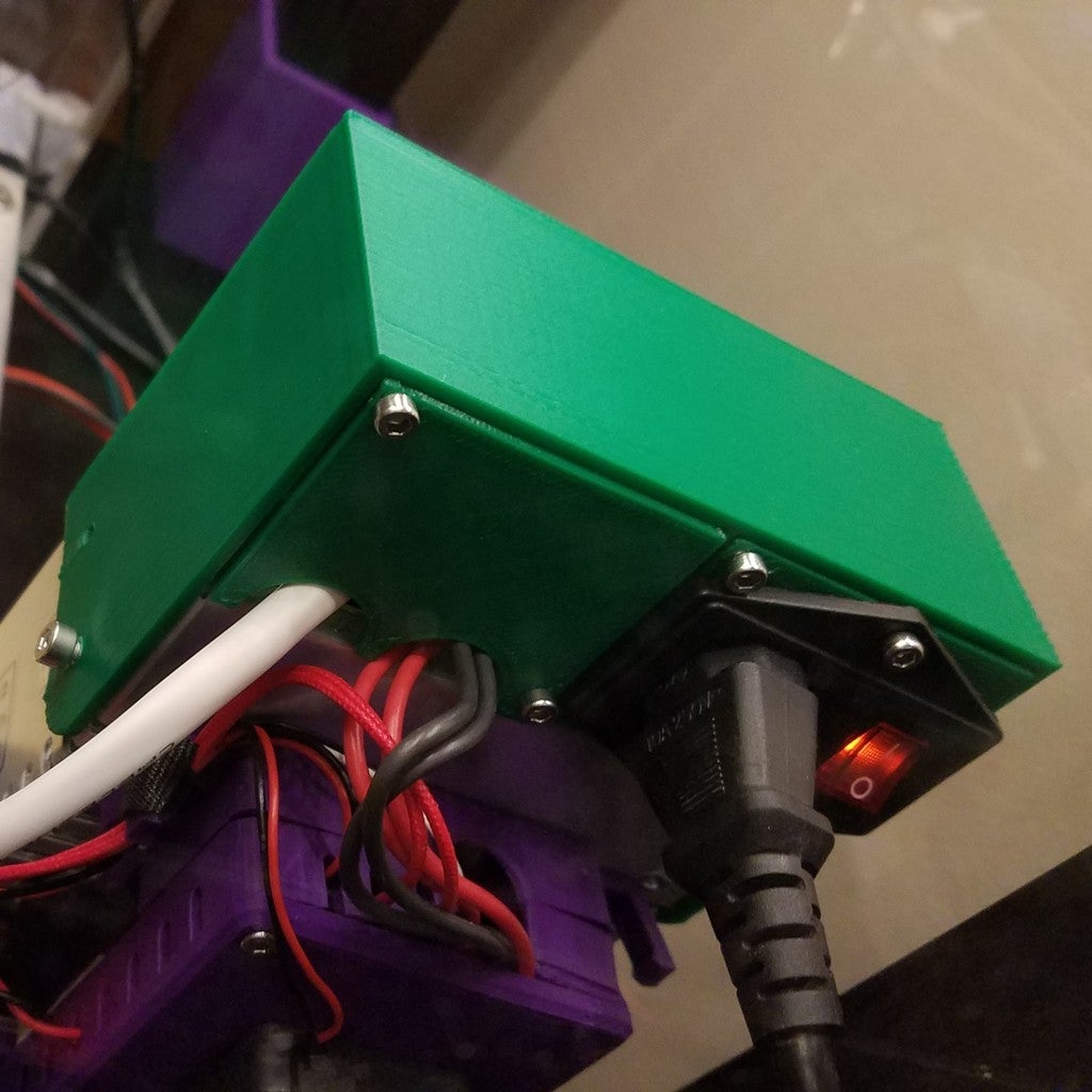 Simple Cover for 360W PSU + Switch by Zcubed | Download free STL model ...