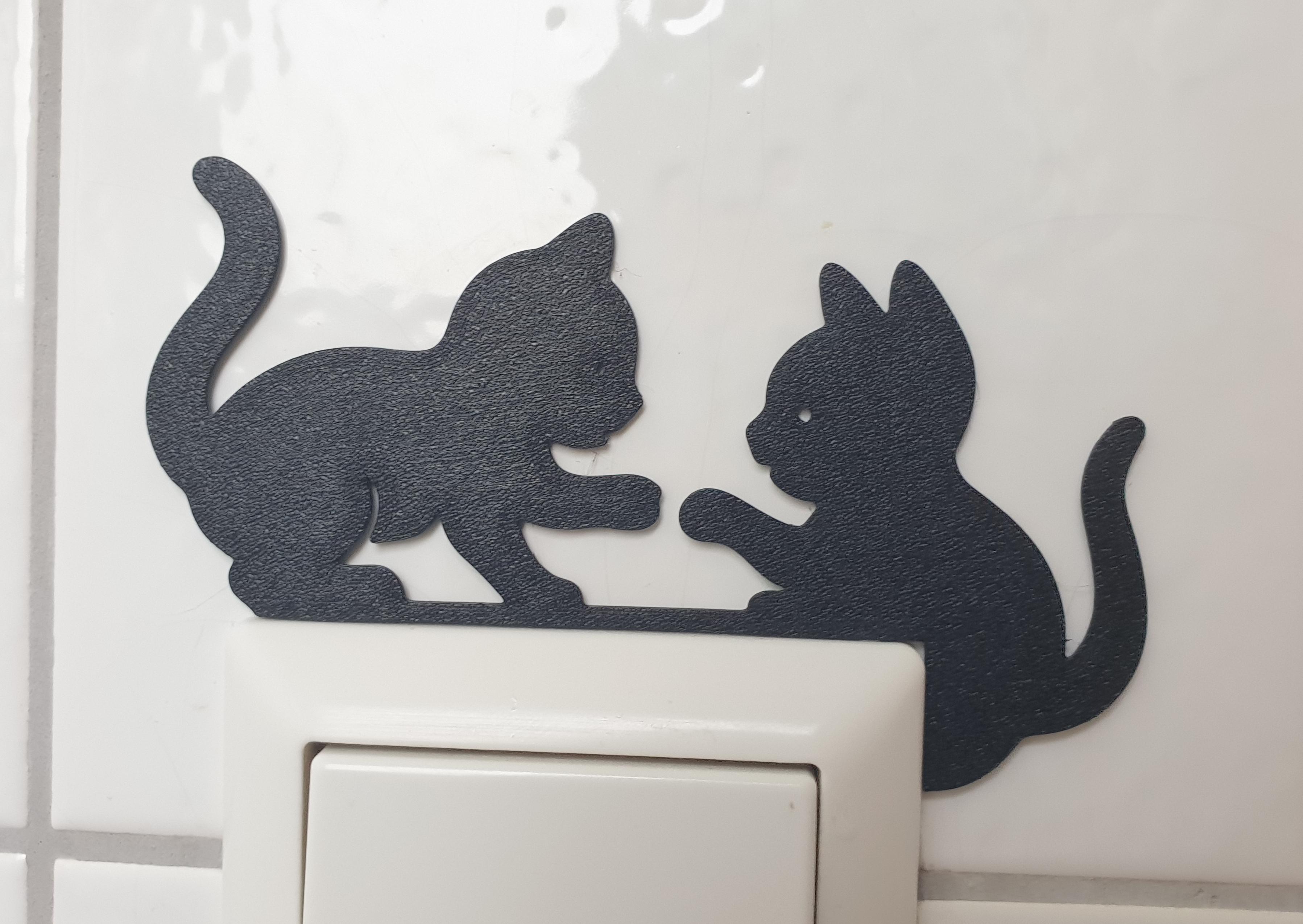 Light Switch Decoration (Falling cat)